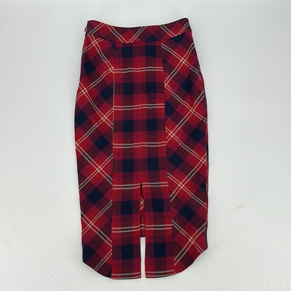 Free People skirt plaid pencil skirt size 2 Geometric Precision NWT - Picture 7 of 7